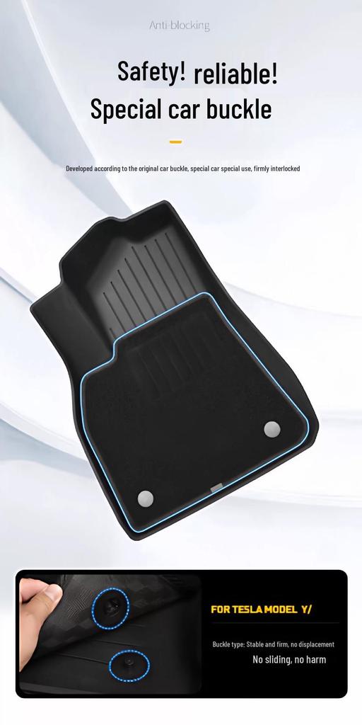 TPE Floor Mats for Tesla Model 3 Interior & Trunk