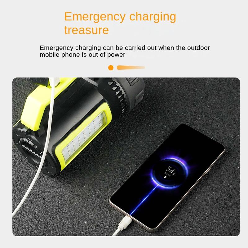 New searchlight LED strong light rechargeable high brightness long range shooter lantern miner's lamp home outdoor emergency flashlight