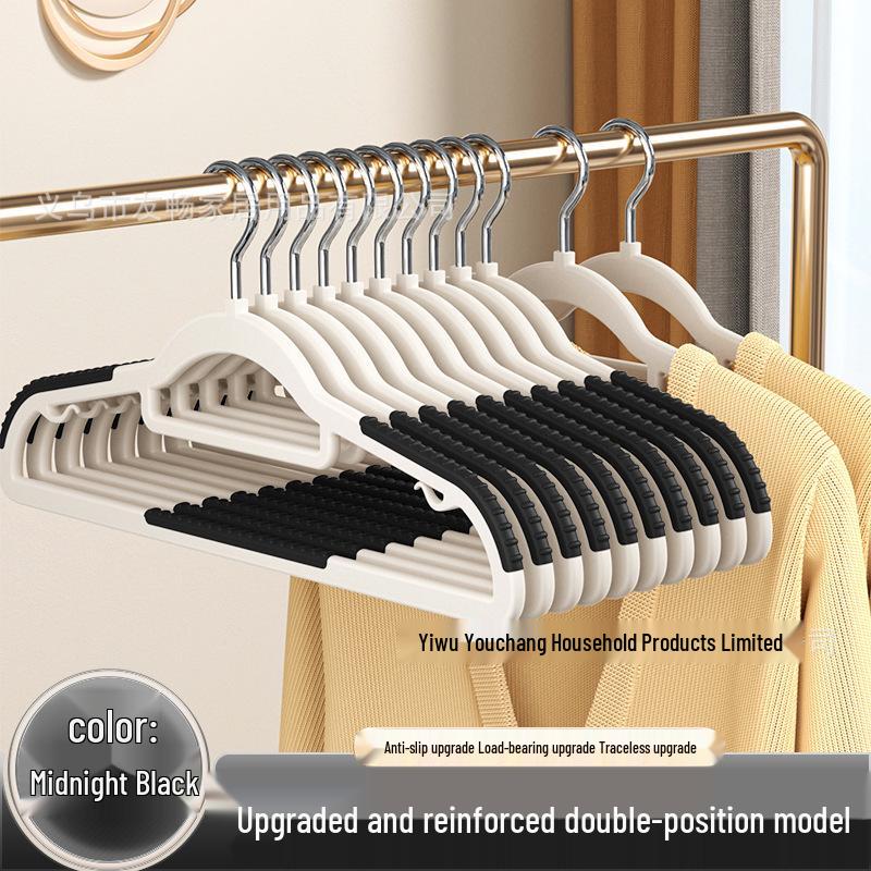 Thickened Non-Slip Traceless Sweater Hanger: Dual-Use Anti-Bump Plastic Clothes Support for Drying
