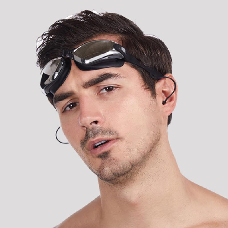 Professional Swimming Goggles Men Women Large Frame With Earplugs Waterproof Anti-Fog High-definition Swim Pool Diving Goggles Li Practical Use