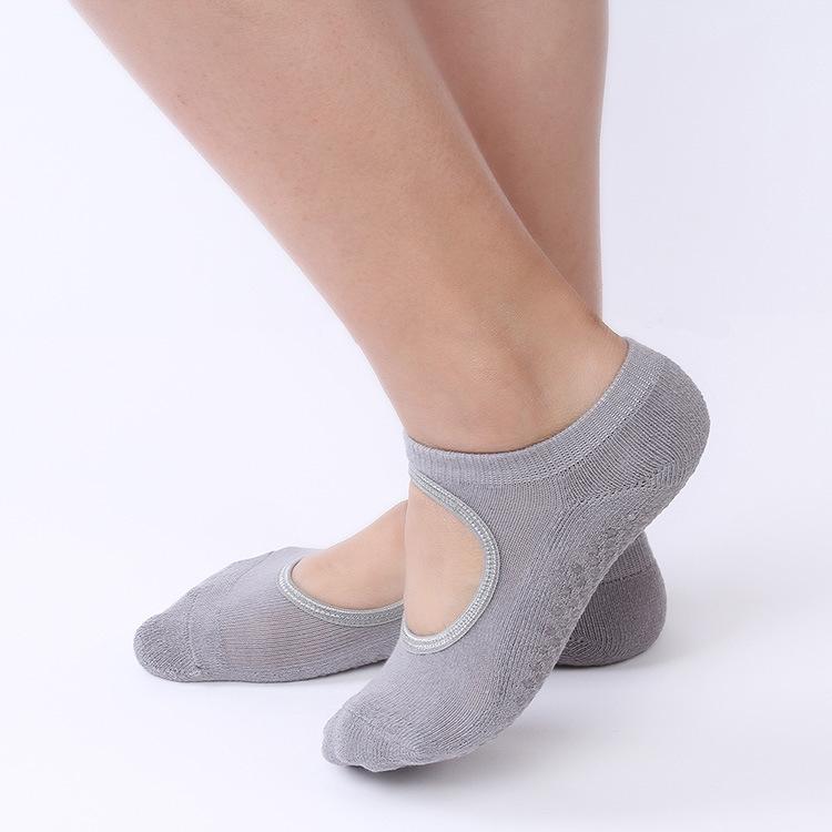 Non-Five-Finger Round Head Halter Yoga Socks Women'S Professional Non-Slip Socks Terry Sports Yoga Supplies And Equipment