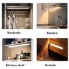 LED Motion Ultra Thin Sensor Nachtlicht Stufenloses Dimmen Kabelloses USB Unter Fernbedienung Schrank Lichter