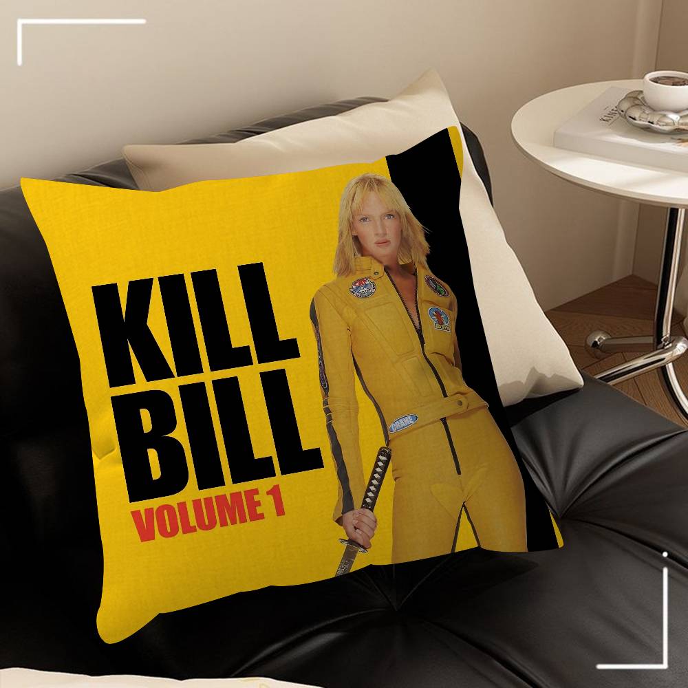 Classic Movie K-Kill Bill   Pillow Covers Cartoon Sofa Decorative Home Double-sided Printing Short Plush Cute Cushion Cover