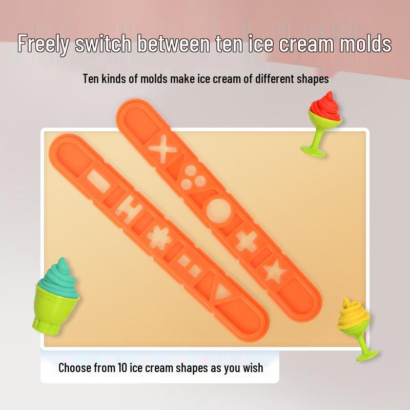DIY Ice Cream Maker Clay Molds & Tools Set for Kids