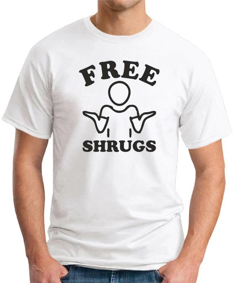 FREE SHRUGS T-SHIRT Funny Slogan Novelty Mens Geeky Gift Geek Nerd 5 3XL
