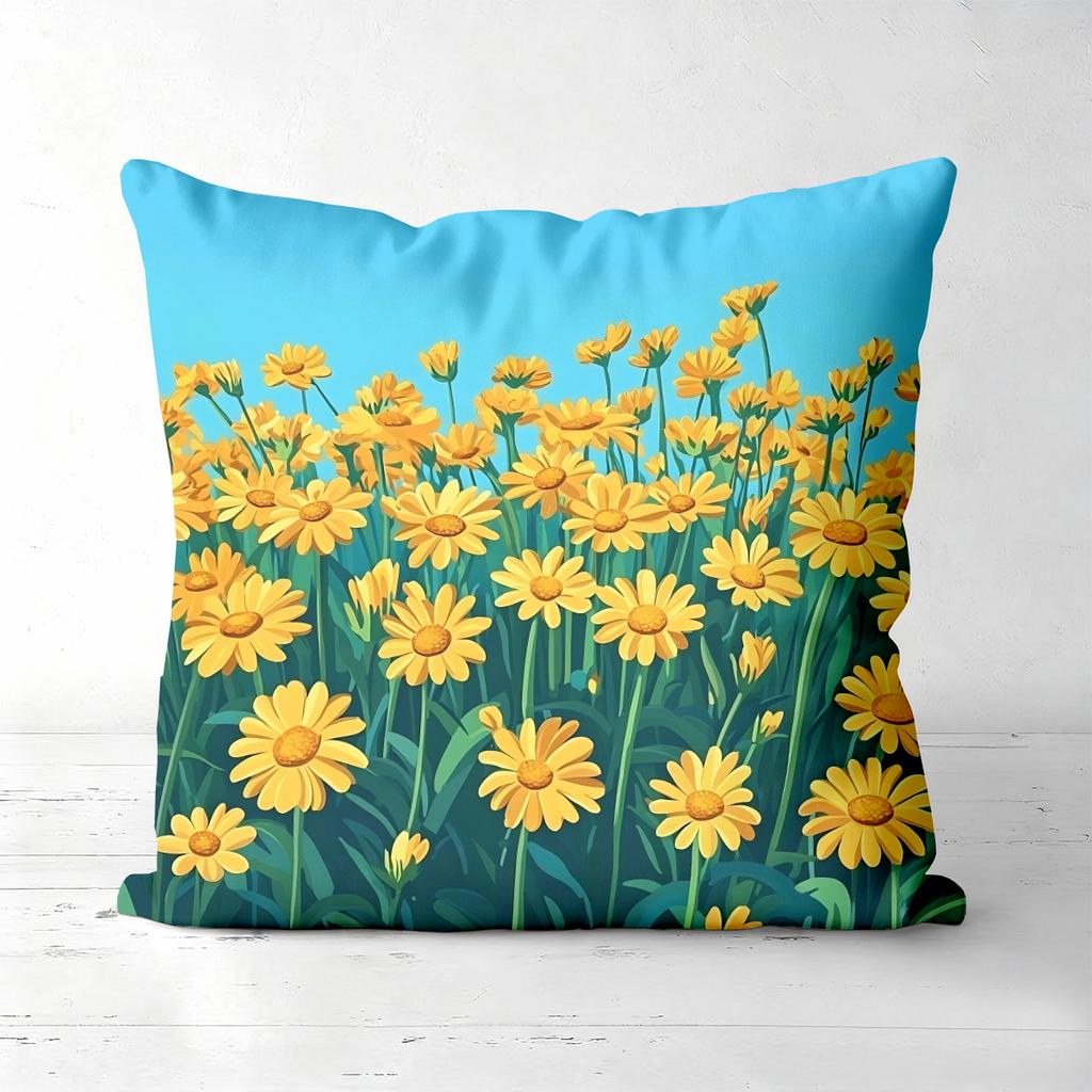Sunflower Floral Farmhouse Throw Pillow Covers Pattern Cushion Cover Suitable For Sofa Bedroom Car Pillow Cover
