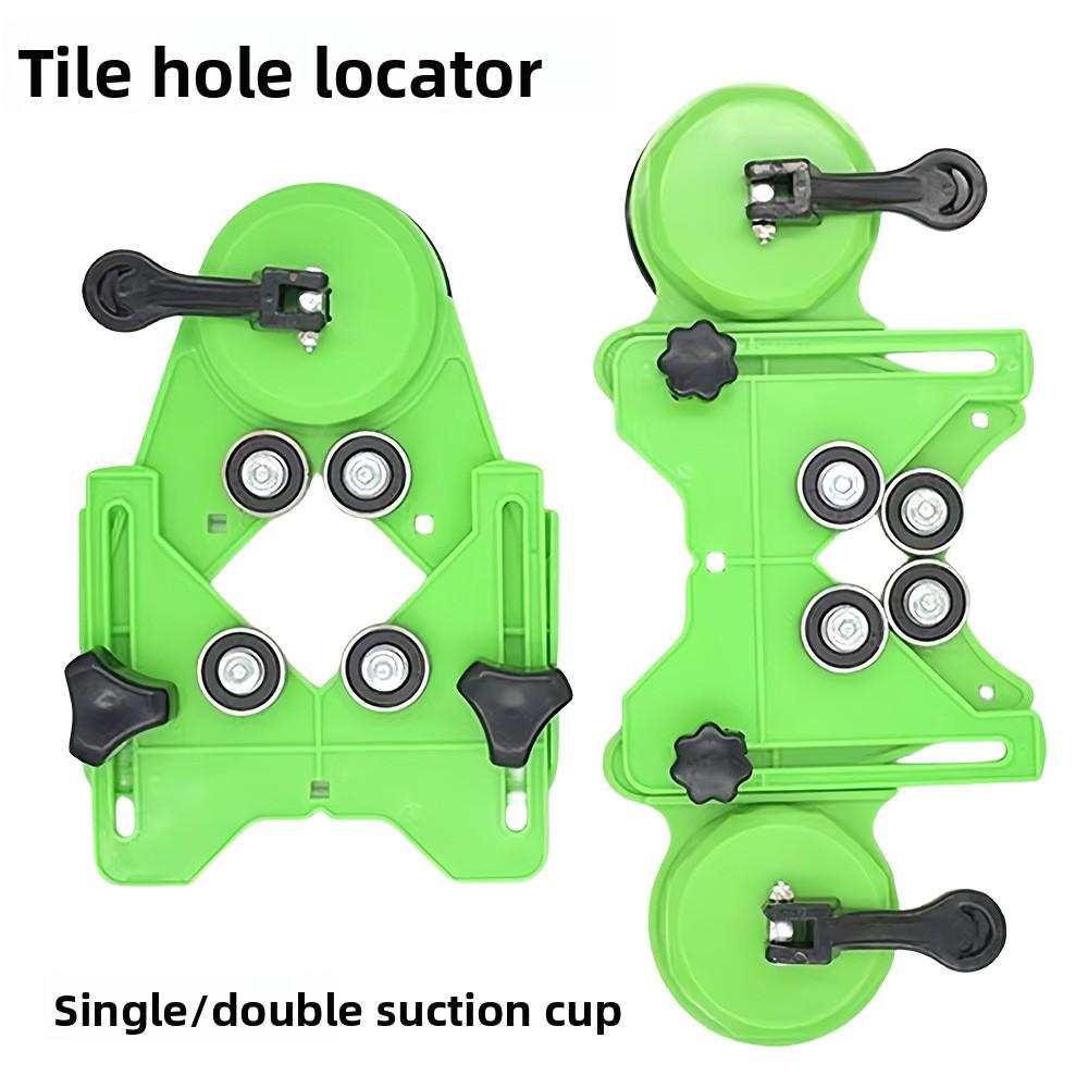 Multi-Functional Tile Hole Locator with Suction Cup Adjustable Drill Guide for Precise Glass Tile Drilling