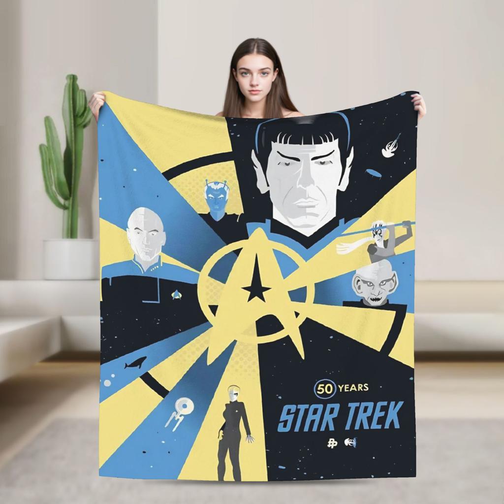 Stars Treks Groups Super Warm Blankets Starfleet Movie Travel Plush Throw Blanket Couch Chair Flannel Bedspread Sofa Bed Cover
