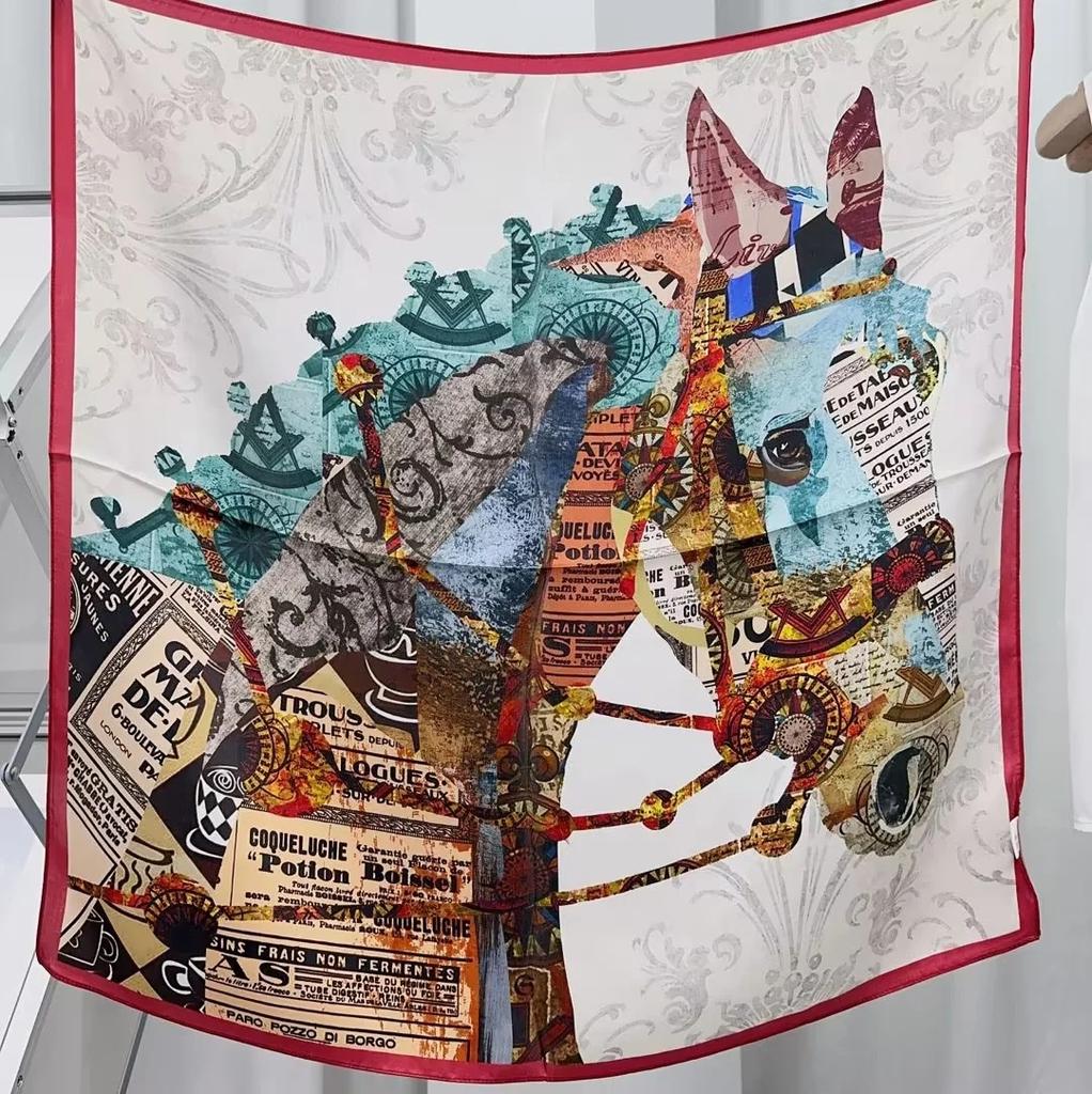 Hangzhou 100% eșarfă de mătase naturală reală pentru femei, bandană, eșarfe pătrate, eșarfe, eșarfă Mulberry, modă de lux de înaltă calitate, hijab