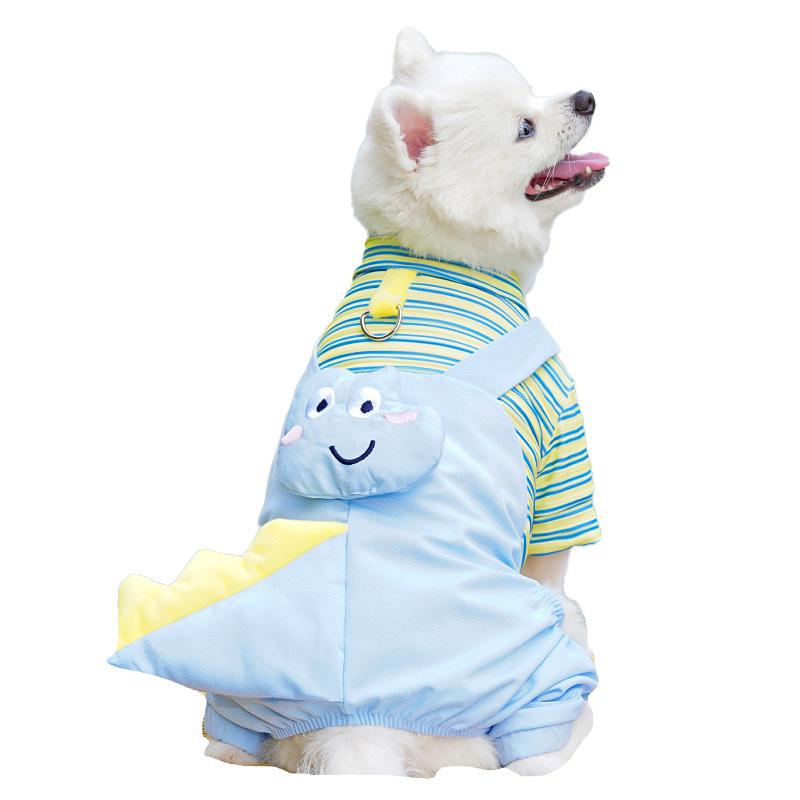 Hundekleidung, Katzenkleidung, Cooler und stilvoller Dinosaurier-Overall, Haustier-Vierbeinerkleidung für Frühling und Sommer