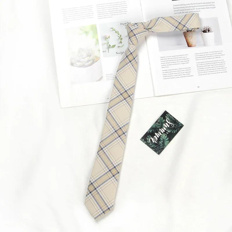 Brown Tie Men Shirt Gift Male Preppy College Style Coffee Stripe Retro Tie Decoration Jk Necktie Female Girly Kawaii Accessories