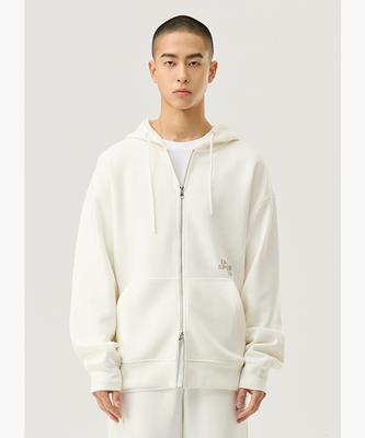 Lecoq Cushion Fabric Zip-Up Hoodie - Ivory (Qq123Lft11) (A Type)