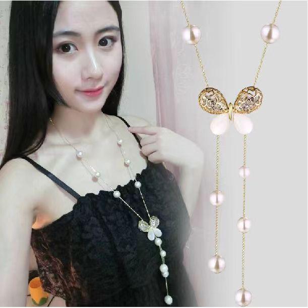 Elegante Quasten-Pulloverkette für Damen - Vielseitiges, hochwertiges europäisches und amerikanisches Design für Herbst/Winter-Mode