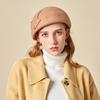 Hat Women'S Autumn And Winter Wool Stewardess Hat Beret British Vintage Versatile Top Hat Fashion Trend