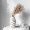 Art Striped Vase Ceramic Hydroponic Vase Flower Arrangement Home Decor Desktop Ornaments Garden Decoration
