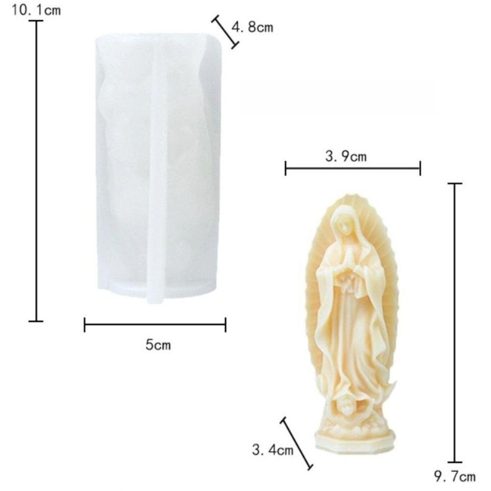 Prayer Mary Candle Molds Soft Silicone Plaster Making Tool New Portrait Mould  DIY Crafting