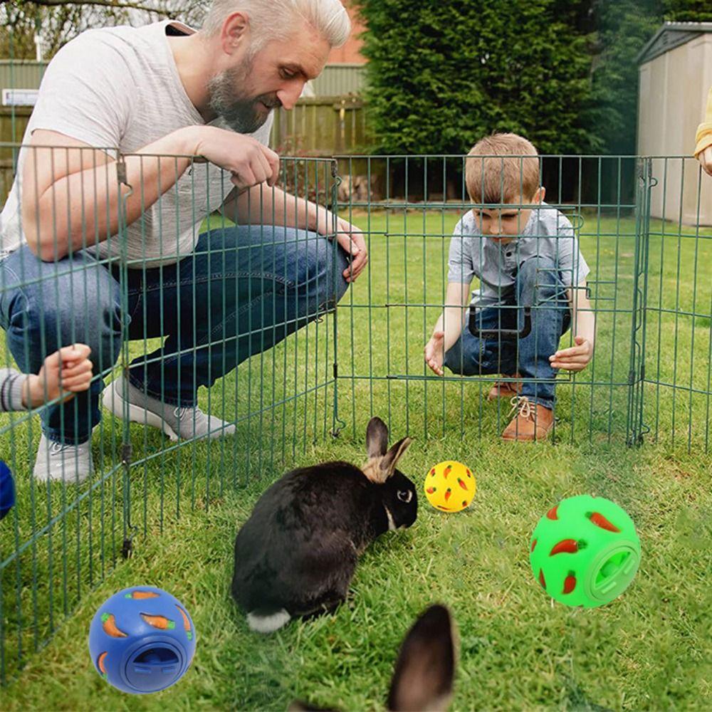 PVC Rabbit Treat Ball Bite Resistant Cat Slow Feeder Practical Cat Feeding Toys  Chinchilla