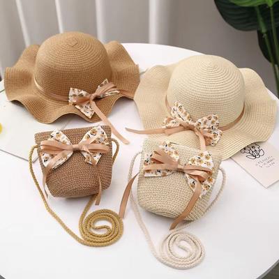 Breathable Kids Straw Hat Bag Cute Handbag Holiday Baby Accessories  Children Girls