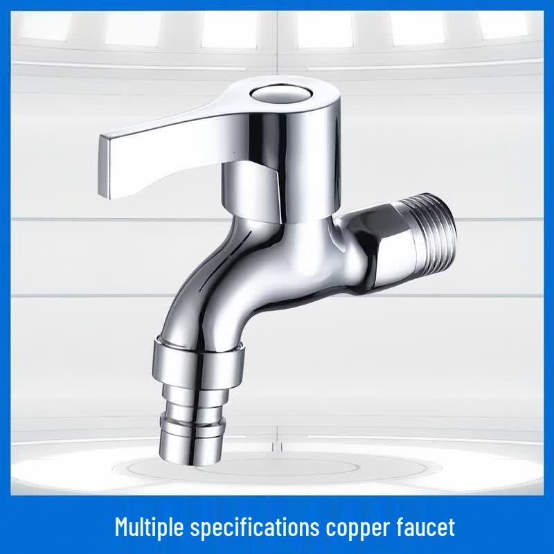 PKSUKB Extra Long Brass Wall-Mounted Washing Machine Faucet