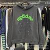 2026 Unisex 555555 Mesh Foam Print Hip Hop Loose Heavyweight Fleece Hooded Sweatshirt