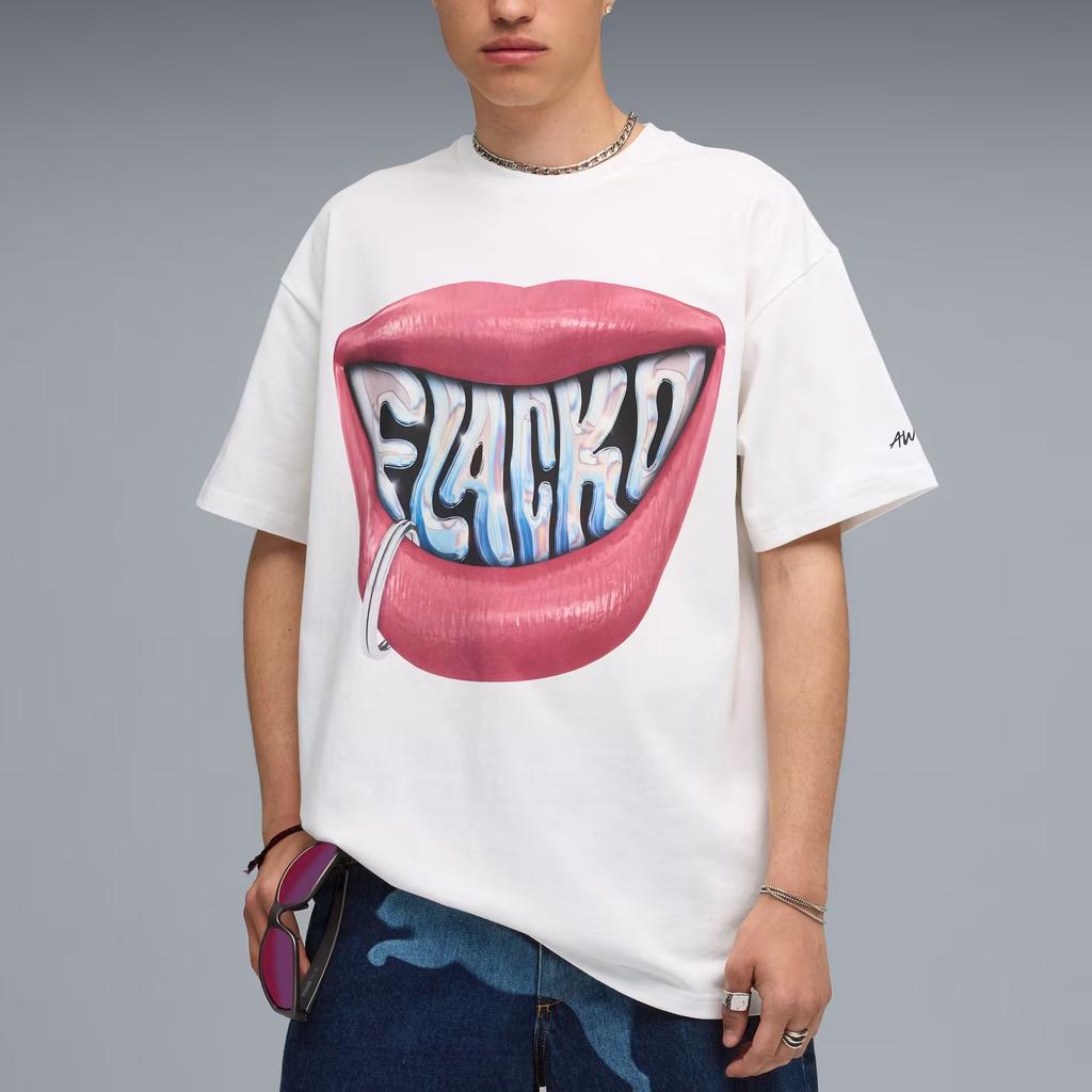 Puma x A$AP ROCKY Flacko Smile Tee White Men Tops 633388-02