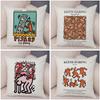 Nordic Style Plush Throw Pillow Case Abstract Keith Artwork Cushion Cover for Sofa Home Car Decor Geometric Art Print Pillowcase