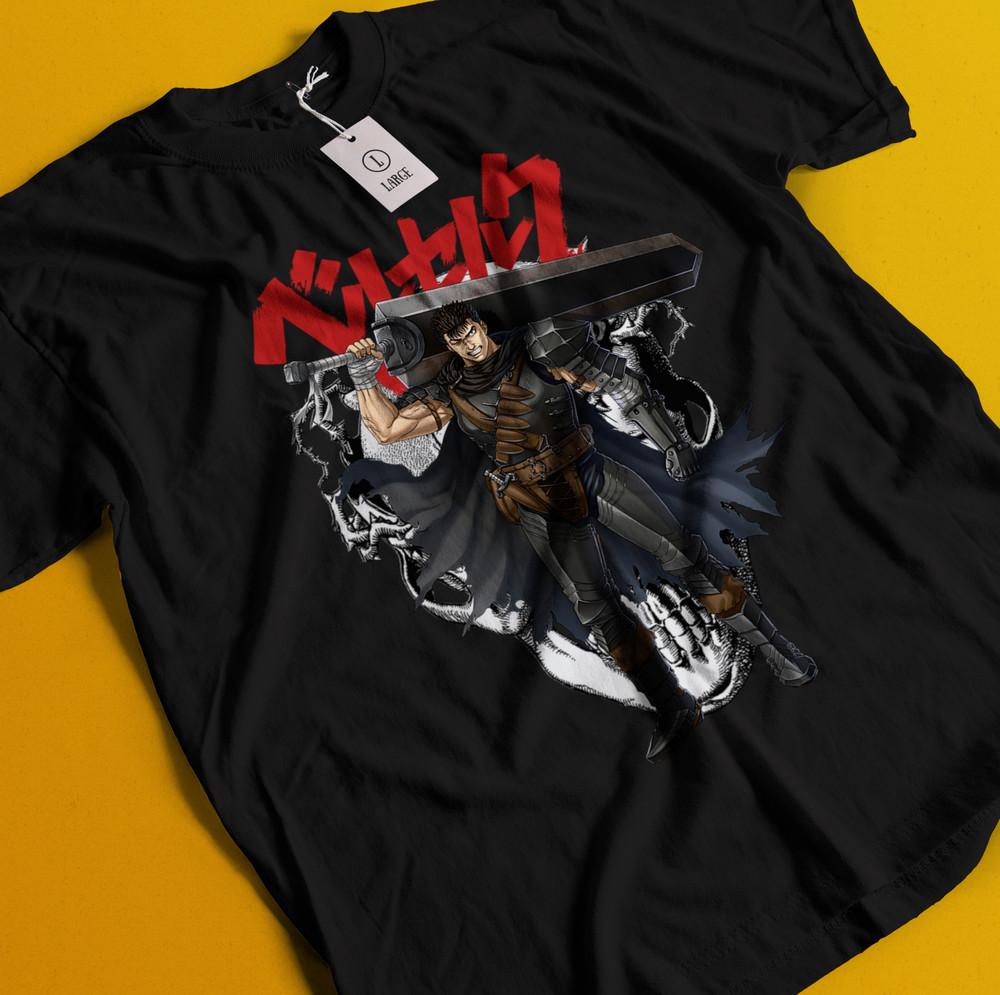 

Берсерк Футболка Гатс Футболка Гриффит Футболка Каска Футболка Воин Аниме Манга Фарнезе 4XL