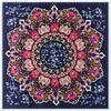 POBING Silk Scarf Women Square Scarves Wraps Cashew Floral Print Neckerchief Female Foulards Silk Hijabs Lady Bufandas 100x100CM