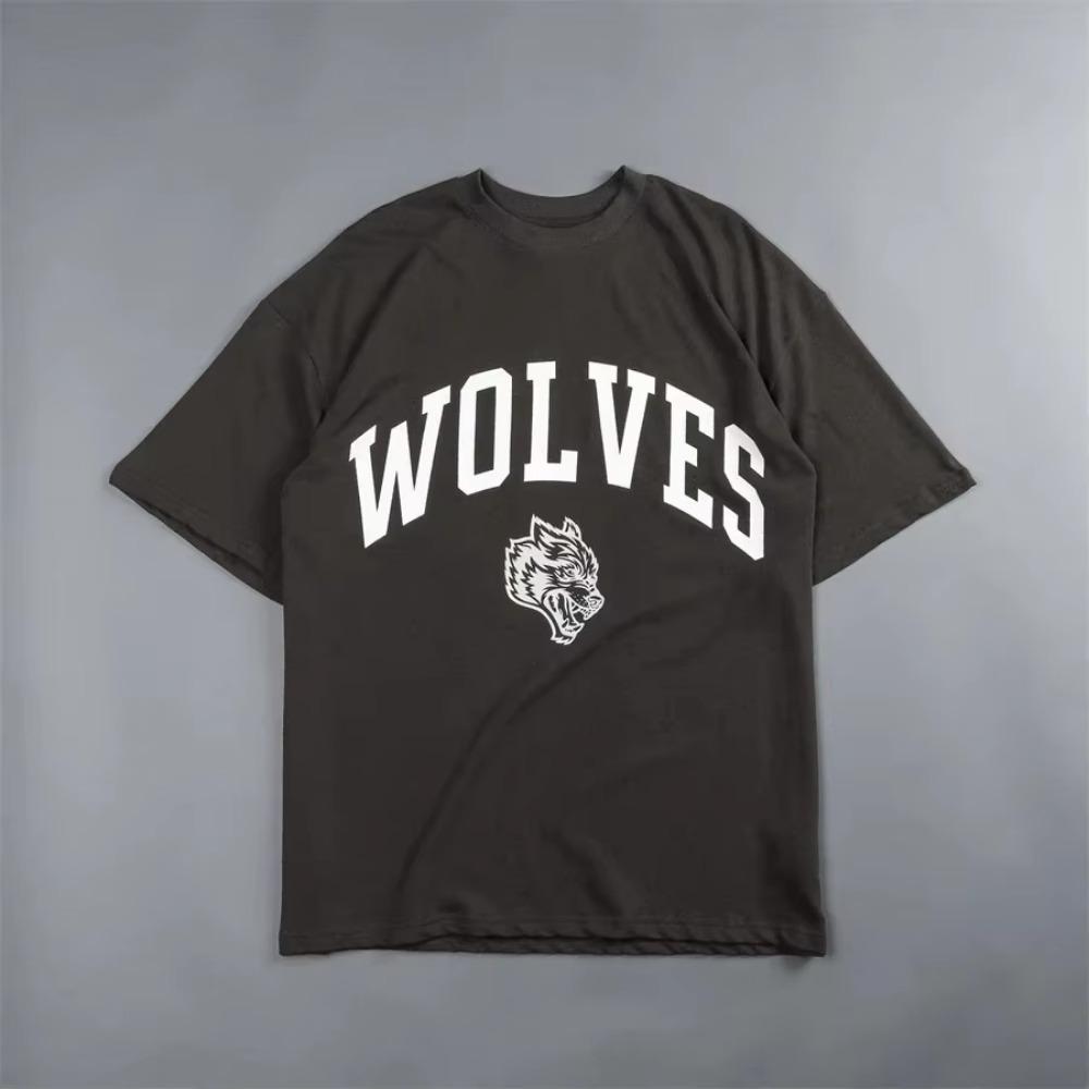 Letní móda Gym Retro Pánská anglická písmena 100% bavlna Potištěná kulatým výstřihem Vysoce kvalitní neformální černé tričko Street