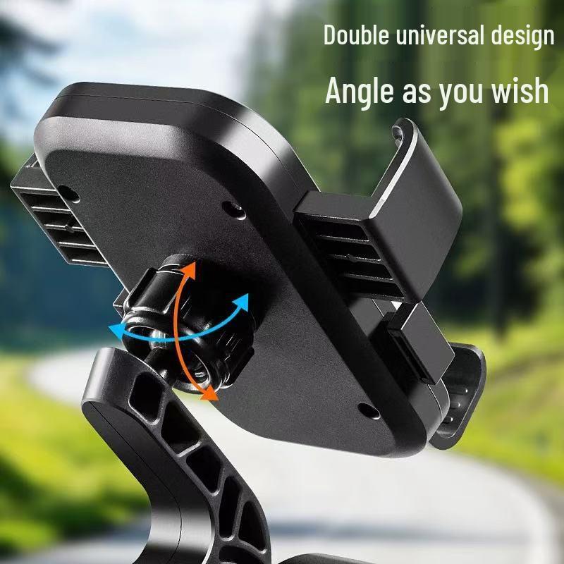 Universal 360° Rotation Phone Holder for Bikes, Scooters & Motorcycles - One-Hand Easy Mount