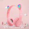 Bluetooth Cat Ear Bluetooth Earphones Luminous Over Ear Earphones  Ear Headset