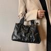 Autumn Winter Female Handbags Casual Women Cotton-Padded Bag Soft Fashion Warm Large Capacity Solid Color For Girls Shopping