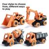 Excavator Bulldozer Transport Truck Mixer Truck Kid Toy With Movable Joints For Toddler Play