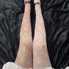 Harajuku Y2K Style White Graffiti Deer Print Long Socks Over Knee Thigh High 2000S Stockings Cosplay Cute Sock Kawaii Emo Girls