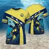 T-shirt da uomo Abbigliamento estivo Magliette 3D stampate per immersioni Maniche corte Top Abbigliamento casual oversize Abbigliamento da viaggio Top