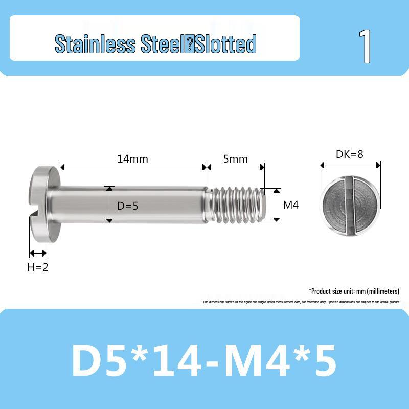Stainless Steel M4*D5D6 Slotted Shaft Sleeve Screw with Partial Thread and Plain Rod