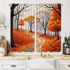 Autumn Landscape Print Curtains Polyester Fabric Suitable Living Room Bedroom Decoration Curtain Machine Washable Ideal For
