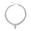 Zircon Cross Pendant Necklace Women Girl Sweet Cool Style Y2K Multi Layered Clavicle Chain Jewelry Birthday Party Accessories