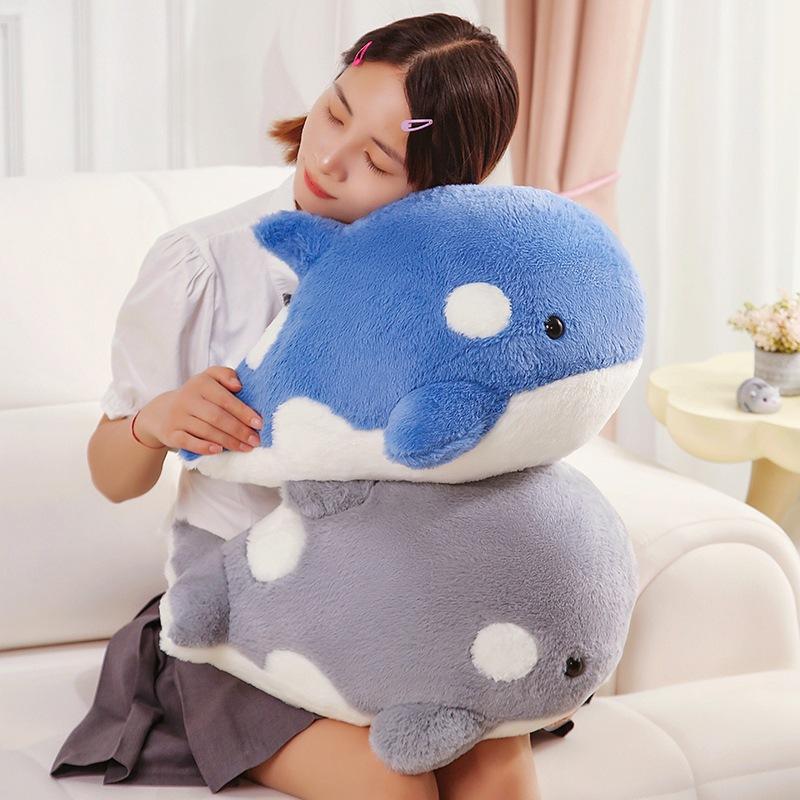 Ocean Animals Cute Killer Whale Baby Plush Toy Big Blue Whale Doll Boy Bed Sleeping Doll Gift