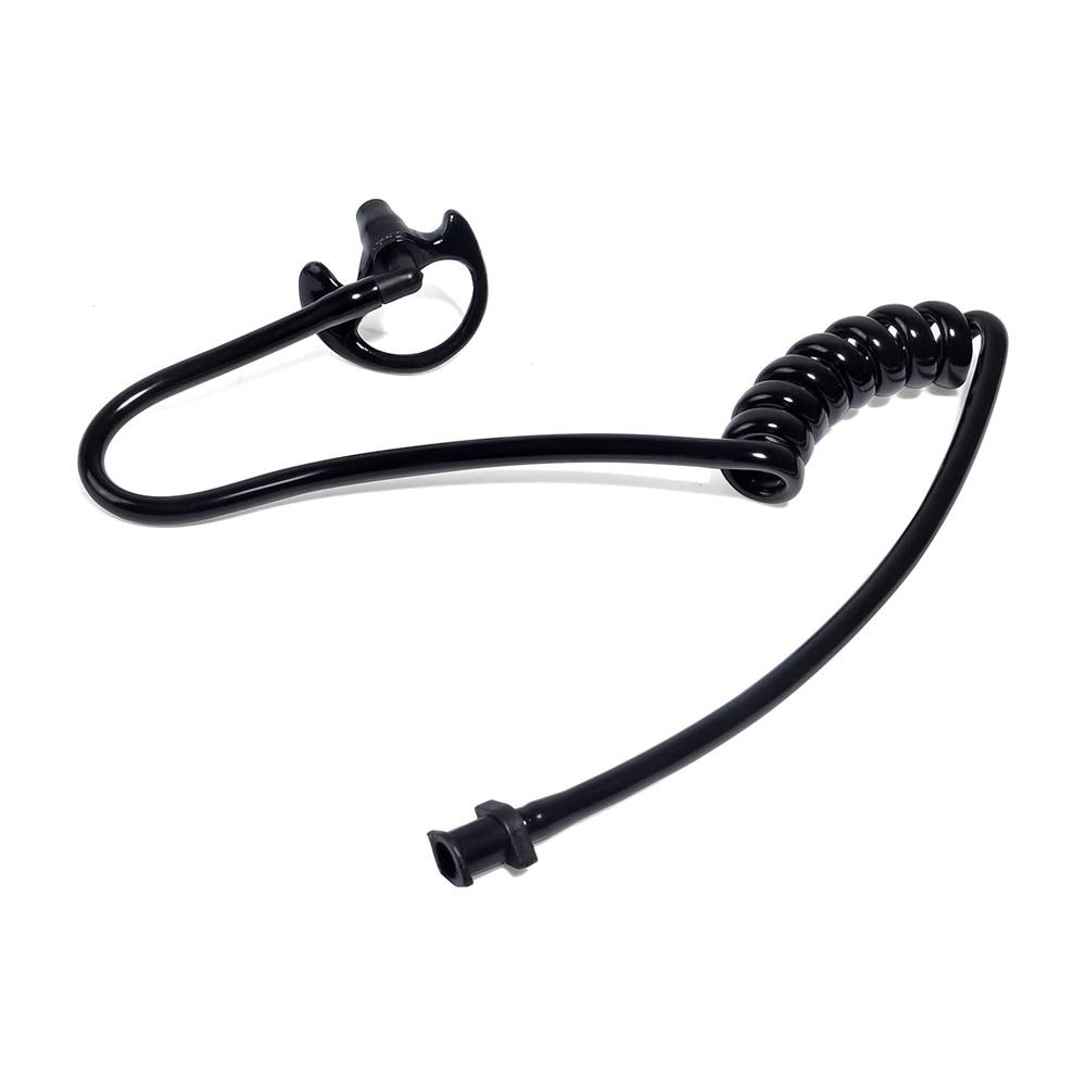 Black Accoustic Ear Tube+ Black Medium Earmold For Radio Earpiece