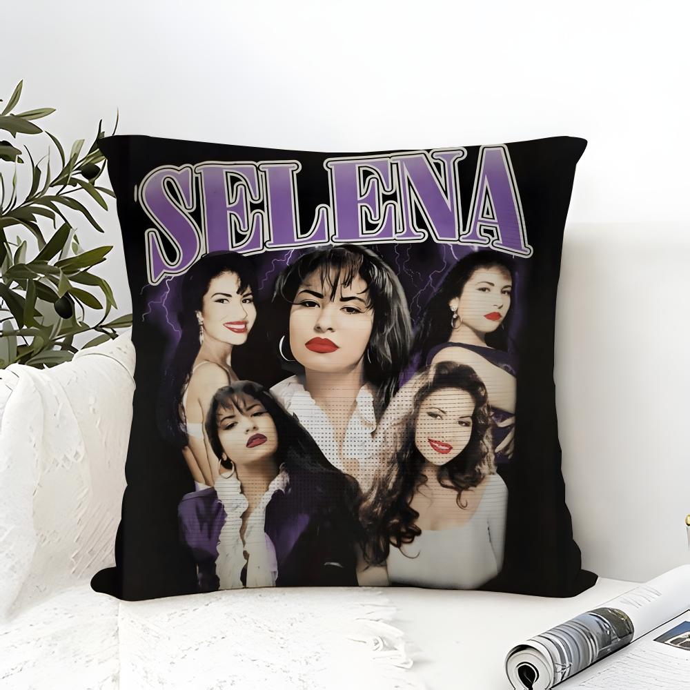 Musik Von Latin Sängerin S-Selena 3 Kissenbezug Leinen Kissenbezug Sofa Heimdeko Kissenbezug Kissenbezug