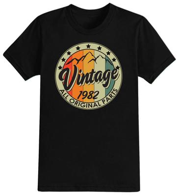 40th Birthday Vintage Mountain Original Parts Forty S Year 1983 Unisexs T Shirt Funny Present 40 Years Old 2023