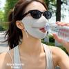 Elegant Sun-protection Mask Nylon Ice Silk Drinking Mask  Outdoor Activities
