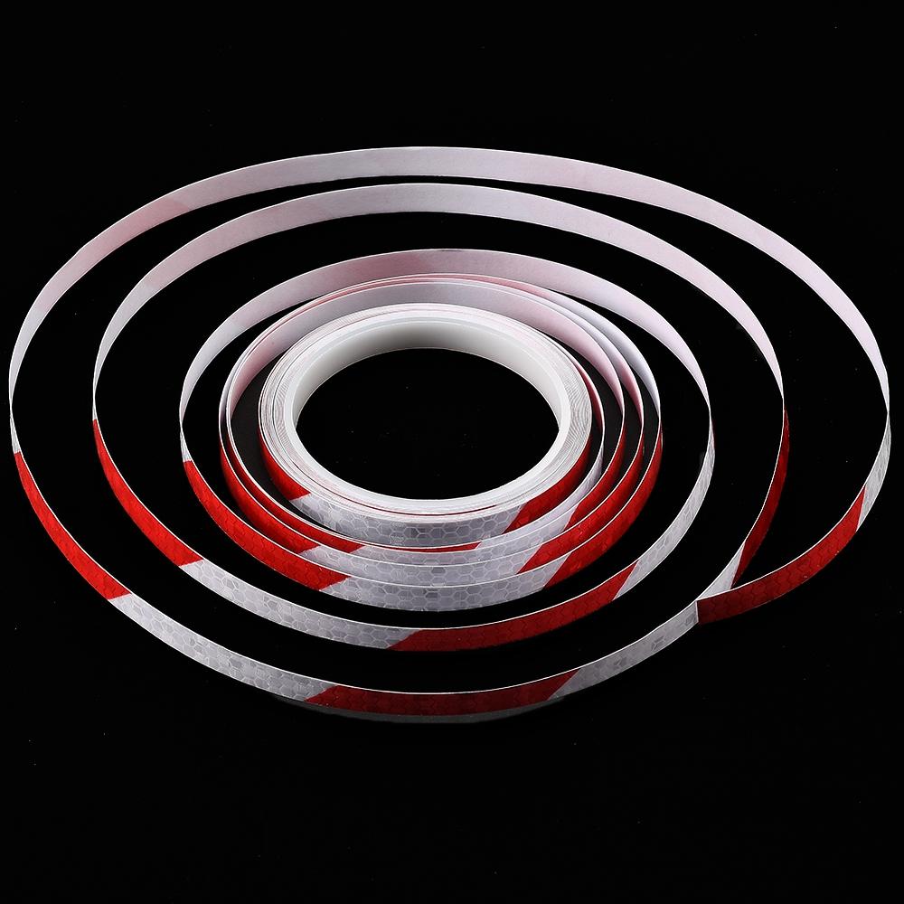 8Mx1cm PVC Night Reflective Tape Stickers Hi Vis Viz Safety Car Motorcycle Bicycle Cycling Self-Adhesive Safety Warning Decals
