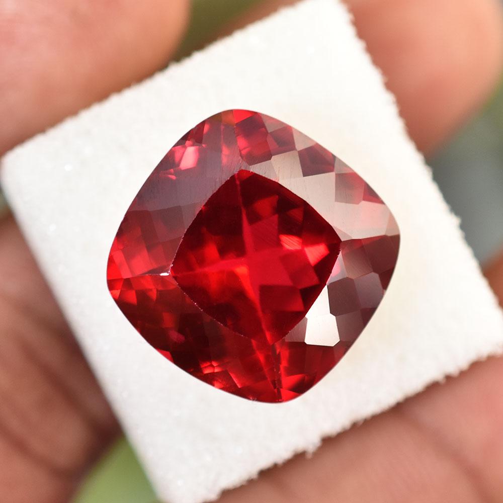 Natural Red Ruby Loose Gemstone Quality 21 Ct Square Cushion Cut for Jewelry Making and Crafts