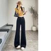 Black High Waist Wide Leg Jeans Women's Loose Fit Floor Length Pants Straight Cut Casual Vintage Style Casual Loose Jeans