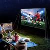 Projector Screen with Stand, 120 inch 16:9 4K 1080 HD Outdoor Movie Screen with Stand, Wrinkle-Free Projection Screen with Tripods and Carry Bag, for