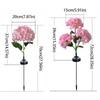 Realistic LED Hydrangea Lights Simulated Flower Decorative Lighting Solar Garden Light Solar Powered Landscape Decoration