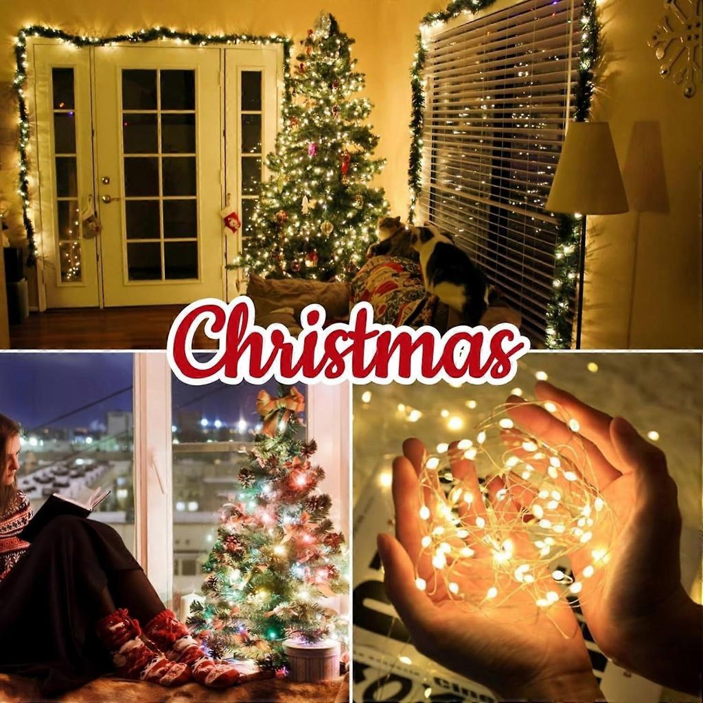 Smart Color-Changing Fairy Light String, 10m 100 LED RGB Christmas Light String, USB Powered, Multiple Modes, Suitable for Christmas Decoration