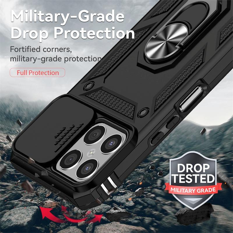 For Honor X8 4G 2022 Case Slide Lens Protect Ring Stand Armor Shockproof Funda For Honar Honer X8 X 8 HonorX8 4G 6.7" Back Cover